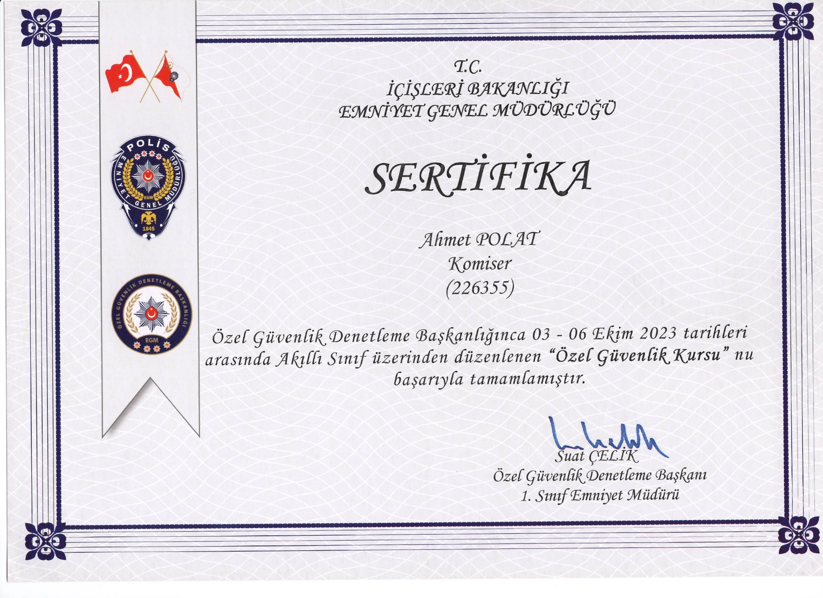 Eğitim Sertifikası